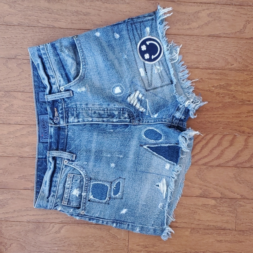 High Rise Lucky Brand Distressed Shorts